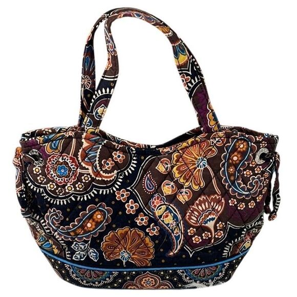 VERA BRADLEY Sherry Tote Bag Purse Retired Kensington Pattern Floral Paisley - Picture 1 of 10